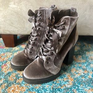 Steve Madden Brown Velvet Ankle Boots